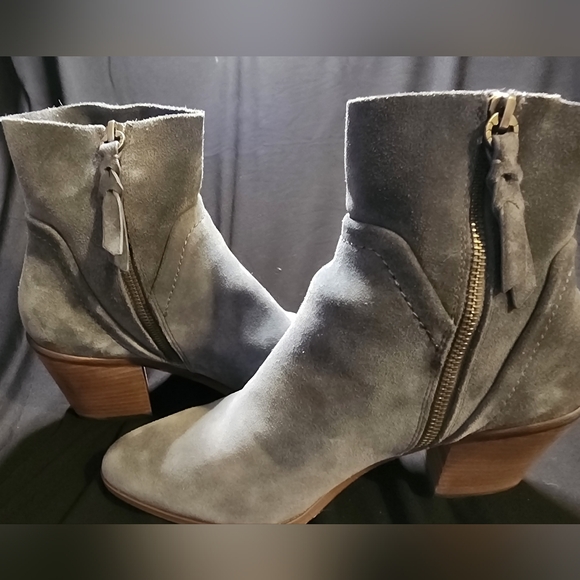 Splendid Blue Suede Ankle Boots - Picture 3 of 6